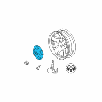OEM Ram 1500 Wheel Center Cap Diagram - 52106536AC