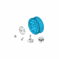 OEM Ram 1500 Steel Wheel Diagram - XJ45S4AAA