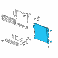 OEM 2018 Chevrolet Traverse Engine Radiator Assembly Diagram - 84569929