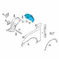 OEM 2013 Infiniti EX37 Protector-Front Fender, RH Diagram - 63842-1BA0A