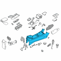OEM 2020 Hyundai Elantra GT Console-Floor Diagram - 84611-G3200-TRY