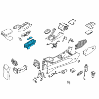 OEM 2018 Hyundai Elantra GT Cup Holder Assembly Diagram - 84620-G3110-TRY