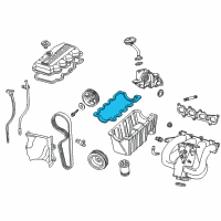 OEM 1999 Ford Escort Oil Pan Gasket Diagram - F8CZ-6710-BA