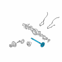 OEM 2008 Kia Sorento Shaft-Rear Axle, RH Diagram - 523513E100