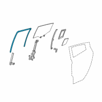 OEM Acura ZDX Runchannel, Right Rear Door Diagram - 72735-SZN-A01