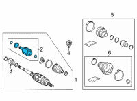 OEM 2020 Toyota Avalon Inner Joint Diagram - 43404-06040