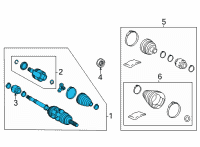 OEM 2022 Toyota Sienna Axle Assembly Diagram - 43420-08120