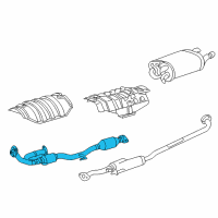 OEM 2005 Toyota Camry Converter & Pipe Diagram - 17410-0A370