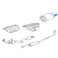 OEM 1997 Lexus SC300 BAFFLE Sub-Assembly, Exhaust Diagram - 17408-46020