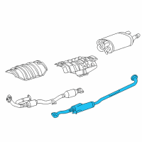 OEM 2008 Toyota Solara Center Pipe Diagram - 17420-0A300