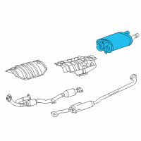 OEM 2008 Toyota Solara Muffler Diagram - 17430-0A300