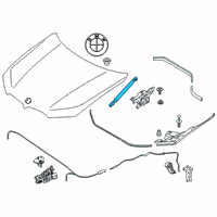 OEM 2022 BMW X6 Gas Spring Front Flap, Passi Diagram - 51-23-7-418-188