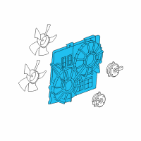 OEM Cadillac CTS Fan Shroud Diagram - 19129907