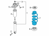 OEM 2021 Nissan Rogue SPRING - REAR SUSPENSION Diagram - 55020-6RA1D