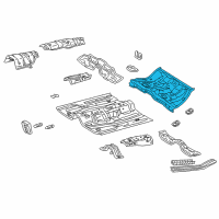 OEM Toyota Corolla Center Floor Pan Diagram - 58211-02900