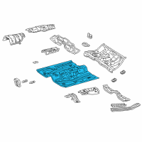 OEM 1998 Toyota Corolla Front Floor Pan Diagram - 58111-02030