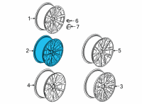 OEM 2021 Cadillac CT5 Wheel Diagram - 84004235