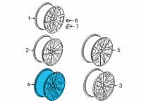 OEM 2022 Cadillac CT5 Wheel Diagram - 84004241