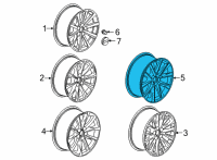 OEM 2020 Cadillac CT5 Wheel Diagram - 84741507