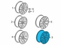 OEM 2022 Cadillac CT5 Wheel Diagram - 84741508