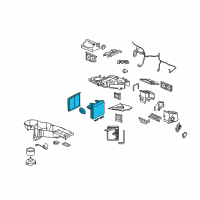 OEM 2003 Chevrolet Silverado 3500 Evaporator Kit, A/C Diagram - 19258418