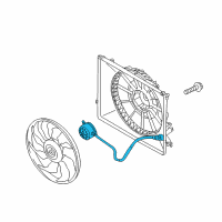 OEM 2012 Hyundai Genesis Coupe Motor-Radiator Cooling Fan Diagram - 25386-2M250