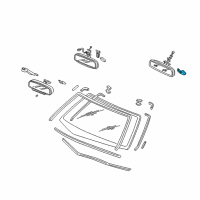 OEM 1996 Honda Odyssey Cover, Stay *NH1L* (BLACK) Diagram - 76408-SP0-A01ZA