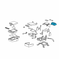 OEM 2008 GMC Sierra 3500 HD Holder-Front Center Seat Cup *Light Ttnum Diagram - 15914573