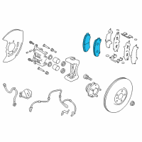 OEM 2020 Infiniti Q60 Front Disc Brake Pad Kit Diagram - D1060-4GA0A