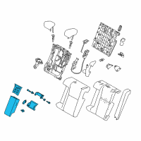 OEM 2020 Lexus IS300 Rear Seat Armrest Assembly Diagram - 72830-53200-20