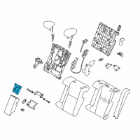 OEM Lexus IS300 Rear Seat Center Armrest Cup Holder Sub-Assembly Diagram - 72806-53020-A0