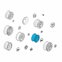 OEM GMC Jimmy Wheel Rim Assembly-15X7 Diagram - 9591908