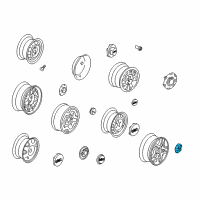 OEM 2004 GMC Sonoma Hub Cap ASSEMBLY Diagram - 15169578