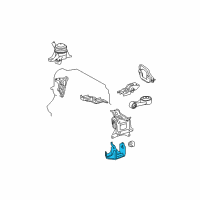 OEM 2009 Toyota Yaris Side Mount Bracket Diagram - 12325-21230