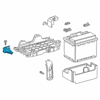 OEM Lexus Battery Hold Down Bolt Diagram - 7448233020