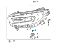 OEM Chevrolet Bolt EUV Lamp Cover Screw Diagram - 42748429