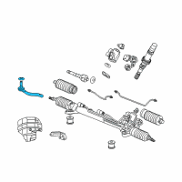 OEM 2012 Acura RL End, Driver Side Tie Rod Diagram - 53560-SJA-014