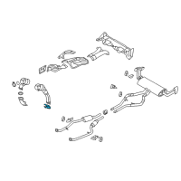 OEM BMW 550i GT xDrive Holder Catalytic Converter Near Engine Diagram - 18-32-7-595-542