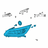 OEM 2015 Honda Accord Light Assembly, R Hea Diagram - 33100-T2A-A51