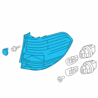 OEM 2009 Honda Odyssey Lamp Unit, L. Tail Diagram - 33551-SHJ-A51