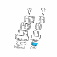 OEM 2016 Ram 1500 Seat Cushion Foam Left Diagram - 68050619AA