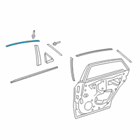 OEM 2022 Toyota Avalon Upper Molding Diagram - 75763-07050