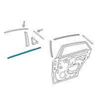 OEM 2021 Toyota Avalon Belt Molding Diagram - 75730-07051