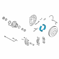 OEM 2011 Ford E-350 Super Duty Park Brake Shoes Diagram - 8C2Z-2648-A