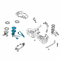 OEM 2004 BMW M3 Left Fuel Level Sensor Diagram - 16-14-2-229-683