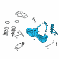 OEM 2004 BMW M3 Plastic Fuel Tank With Left Sensor Diagram - 16-11-2-229-736