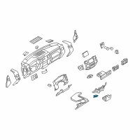 OEM Ford F-250 Super Duty Cup Holder Diagram - 8C3Z-2513562-AD