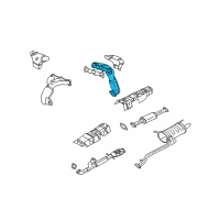 OEM 2001 Kia Optima Exhaust Manifold Assembly, Left Diagram - 2851037371