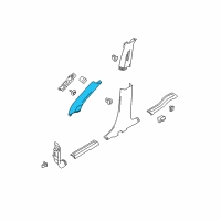 OEM Ford Flex Windshield Pillar Trim Diagram - JA8Z-7403598-AA