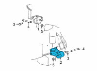 OEM 2006 Dodge Ram 2500 Bracket-Engine Mount Diagram - 52121507AB